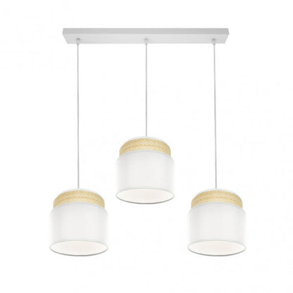Regleta Kandy 3xe27 Natural/blanco Regx68x19 Cm