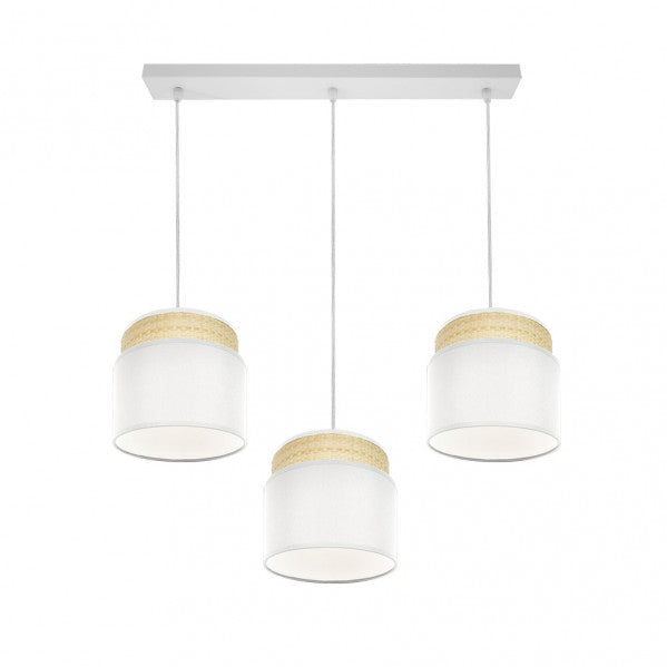 Regleta Kandy 3xe27 Natural/blanco Regx68x19 Cm
