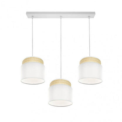 Regleta Kandy 3xe27 Natural/blanco Regx68x19 Cm