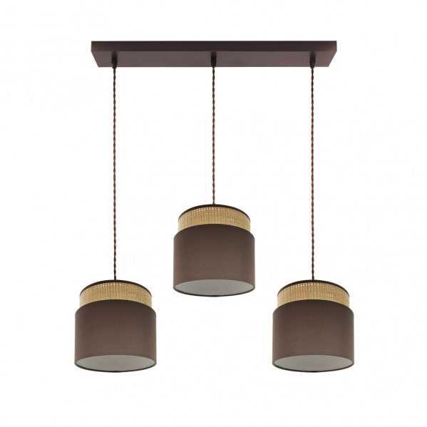 Regleta Kandy 3xe27 Natural/marron Regx68x19 Cm