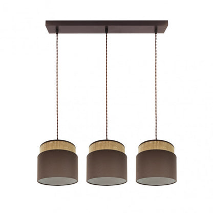 Regleta Kandy 3xe27 Natural/marron Regx68x19 Cm