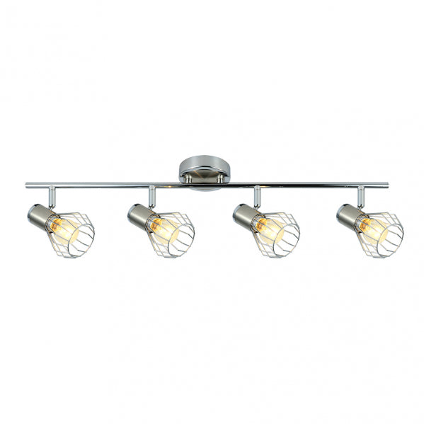 Regleta Mateo 4xe14 Cromo/niquel 15x69,5x8,5 Cm