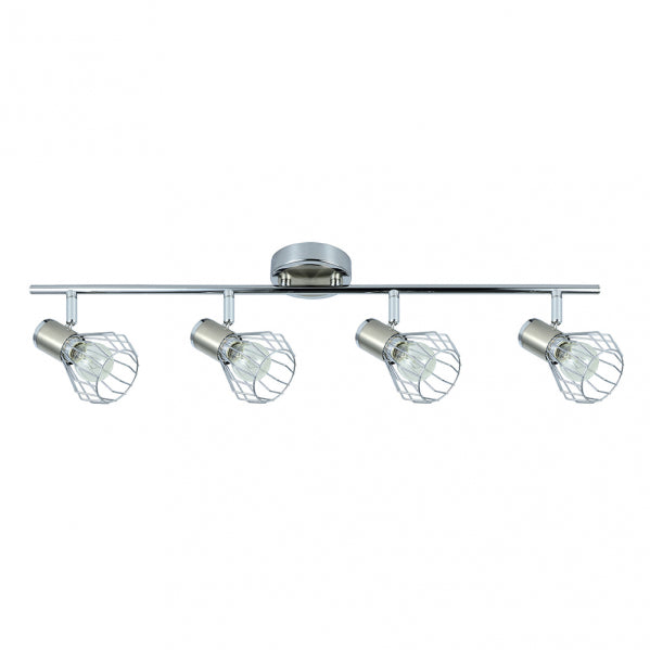 Regleta Mateo 4xe14 Cromo/niquel 15x69,5x8,5 Cm