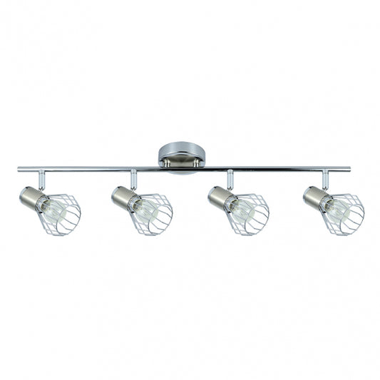 Regleta Mateo 4xe14 Cromo/niquel 15x69,5x8,5 Cm