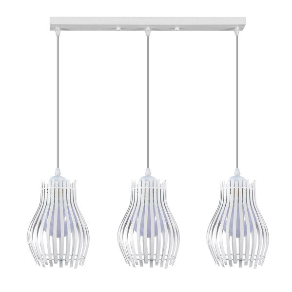 Regleta Ragusa Blanca 3xe27 Regx64x16cm
