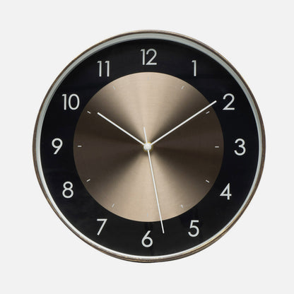 Reloj De Pared Berwin Aluminio-negro 30d Movimiento Continuo