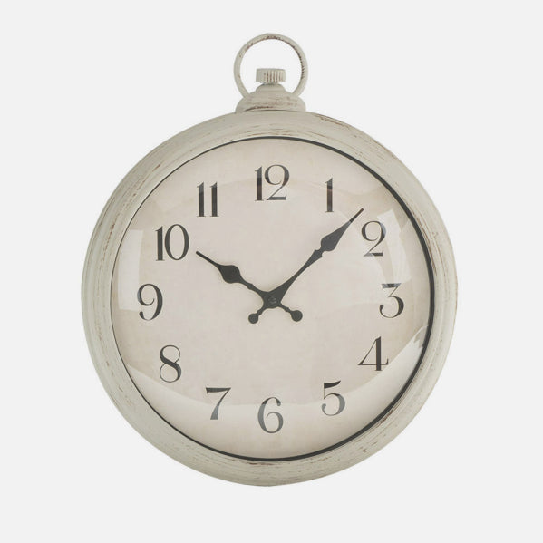 Reloj De Pared Epoca Blanco 41x35x5cm Mov.continuo