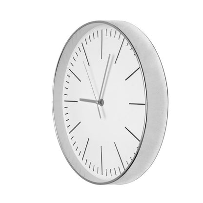 Reloj De Pared Hera Plata 30d Movimiento Continuo