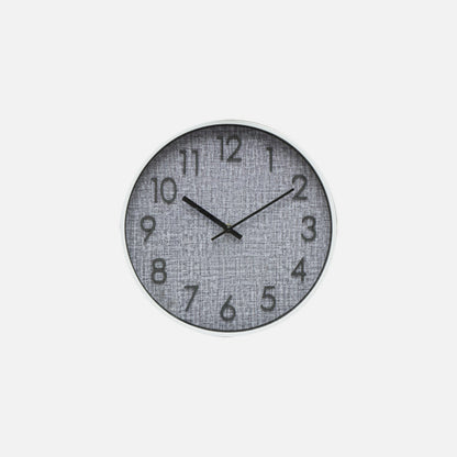 Reloj De Pared Higueron Blanco/gris 30x30x4 Cm Movimiento Continuo