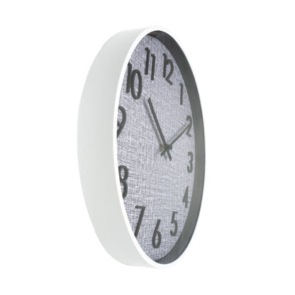 Reloj De Pared Higueron Blanco/gris 30x30x4 Cm Movimiento Continuo