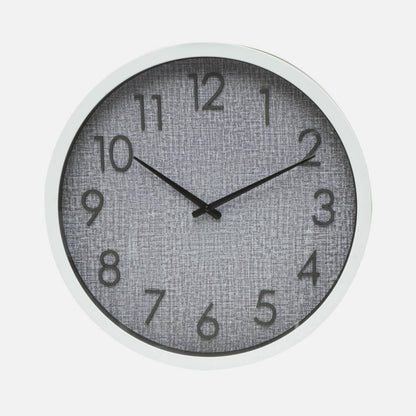 Reloj De Pared Higueron Blanco/gris 50x50x5 Cm Movimiento Continuo