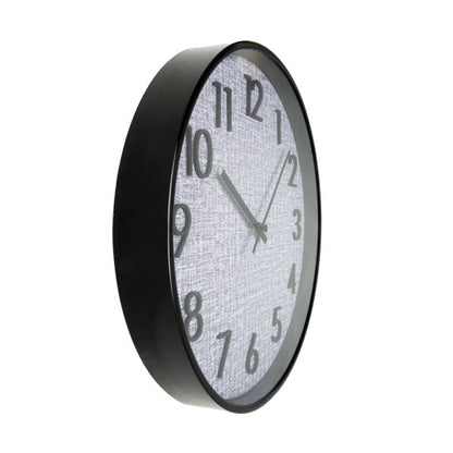 Reloj De Pared Higueron Negro/gris 30x30x4 Cm Movimiento Continuo