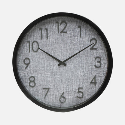 Reloj De Pared Higueron Negro/gris 50x50x5 Cm Movimiento Continuo