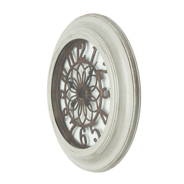 Reloj De Pared Kumico Blanco 58d Agujas Retro Industrial Gran Tamaño