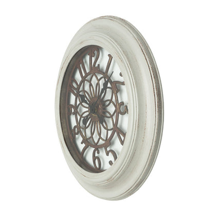 Reloj De Pared Kumico Blanco 58d Agujas Retro Industrial Gran Tamaño