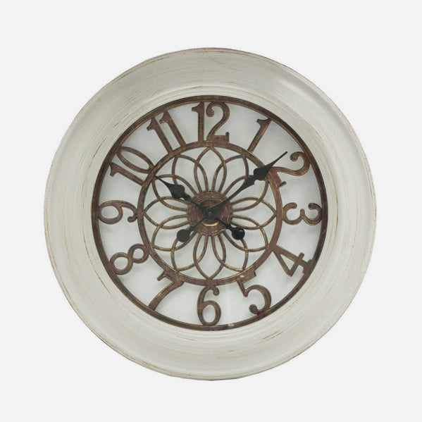 Reloj De Pared Kumico Blanco 58d Agujas Retro Industrial Gran Tamaño