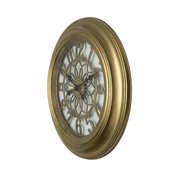 Reloj De Pared Kumico Oro 58d Agujas Retro Industrial Gran Tamaño