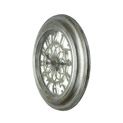 Reloj De Pared Kumico Plata 58d Agujas Retro Industrial Gran Tamaño