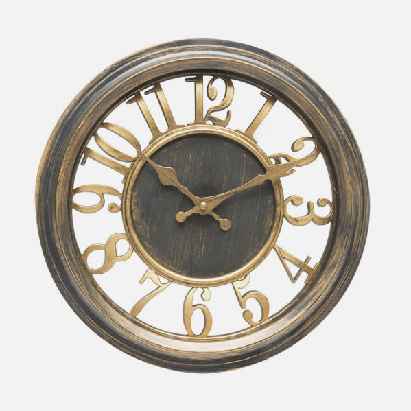 Reloj De Pared Limbo Cuero envejecido 33d Mov.continuo