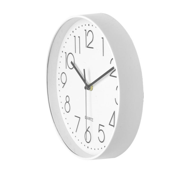 Reloj De Pared Minuto Blanco 25d Mov.continuo