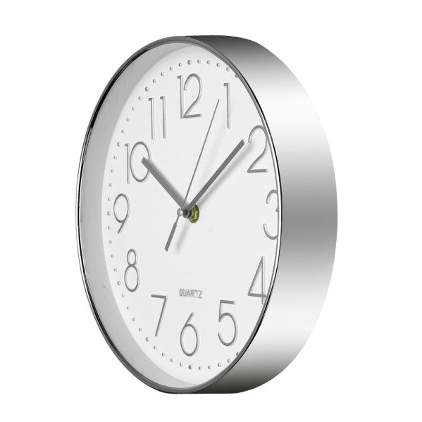Reloj De Pared Minuto Plata 25d Mov.continuo