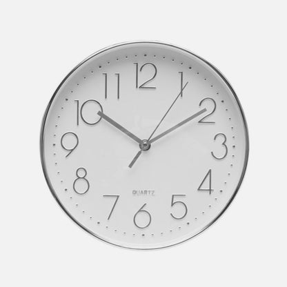 Reloj De Pared Minuto Plata 25d Mov.continuo