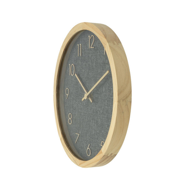Reloj De Pared Rosellon Haya/gris 30x30x4cm Mov. Continuo