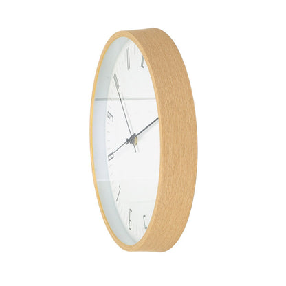 Reloj De Pared Spider Madera/blan 30d Mov.continuo