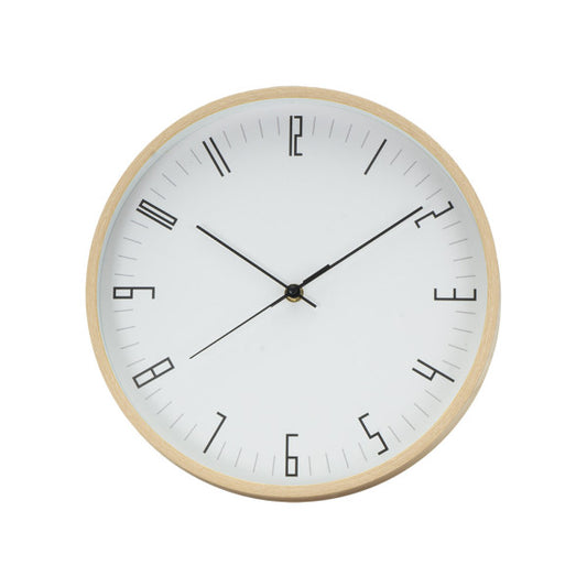 Reloj De Pared Spider Madera/blan 30d Mov.continuo