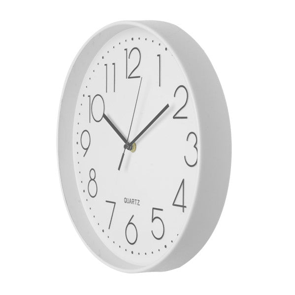 Reloj De Pared Tiempo Blanco 30d Mov.continuo