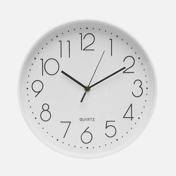 Reloj De Pared Tiempo Blanco 30d Mov.continuo