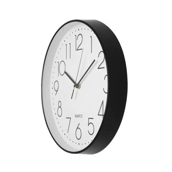 Reloj De Pared Tiempo Negro 30d Mov.continuo