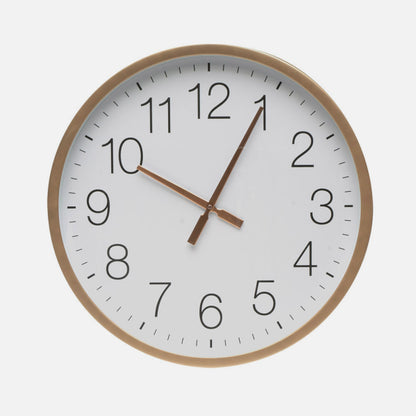 Reloj De Pared Turon Cobre/blanco 55x55x5 Cm Movimiento Continuo