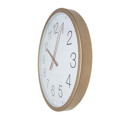 Reloj De Pared Turon Cobre/blanco 55x55x5 Cm Movimiento Continuo