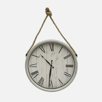 Reloj De Pared Zaman Blanco 50d C/cuerda  Agujas Espada