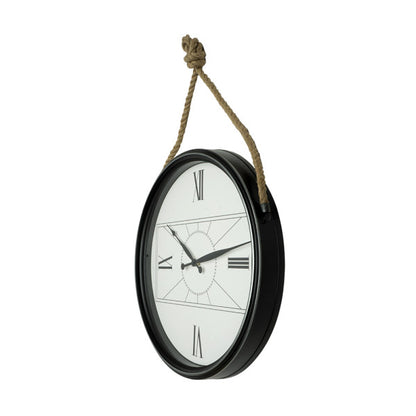 Reloj De Pared Zaman Negro 50d C/cuerda  Agujas Espada
