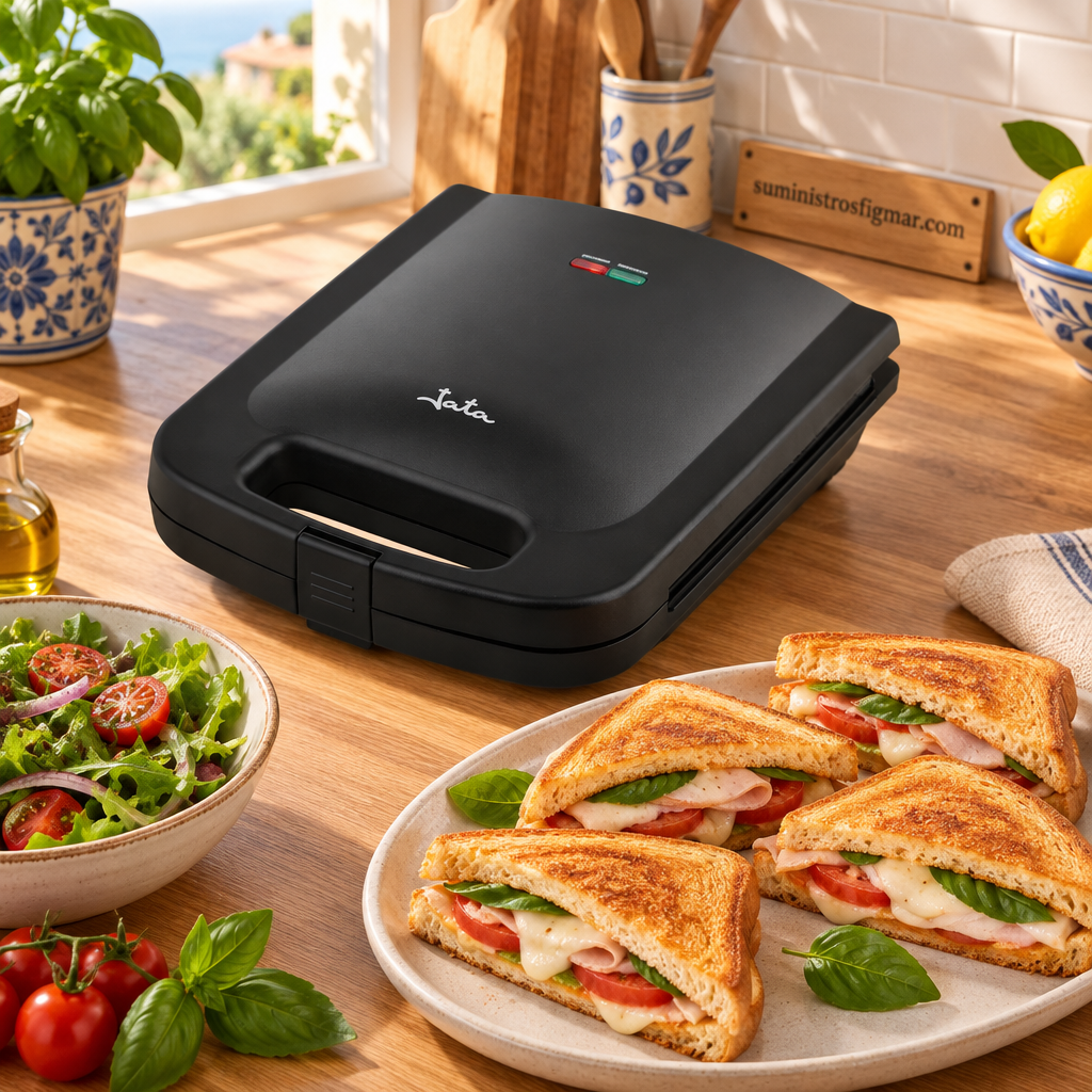 Sandwichera Jata JESW1551 en cocina mediterránea con suministrosfigmar.com