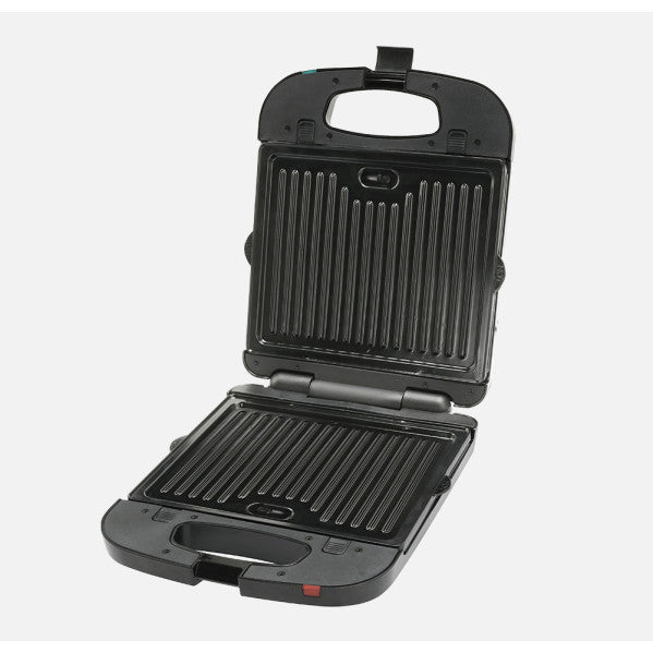 Sandwichera Teba 1300w Negro/acero 2placas Intercambiables 26x11cm luz.ind.4sandw/grill Antiadh.10x29x35cm