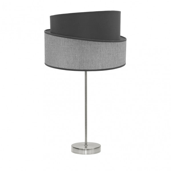 Sobremesa Alto Hara 1xe27 Niquel/gris 66x35x35 Cm
