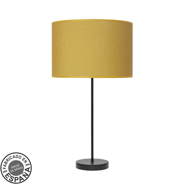 Sobremesa Alto Moda 1xe27 Negro/amarillo 63x30x30