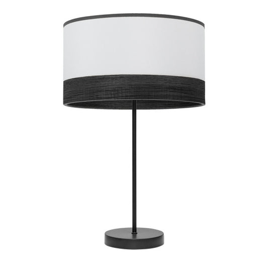 Sobremesa Alto Olga 1xe27 Negro/blanco-mad.negra 62x30x30 Cm