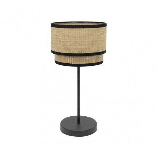 Sobremesa Alto Roque 1xe27 Natural/negro 60x30x30 Cm