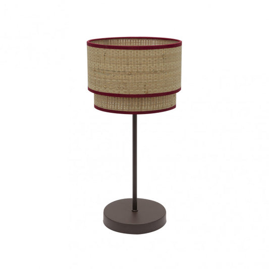 Sobremesa Alto Roque 1xe27 Natural/rojo 60x30x30 Cm