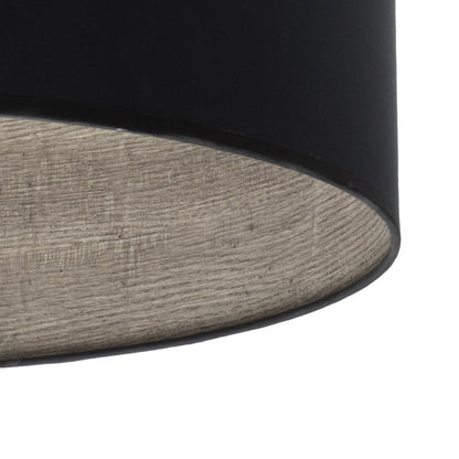 Sobremesa Alto Tania 1xe27 Negro/negro-madera Gris 62x30x30 Cm