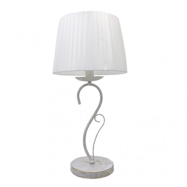 Sobremesa Amsterdam 1xe14 Blanco/oro 50x25x25 Cm