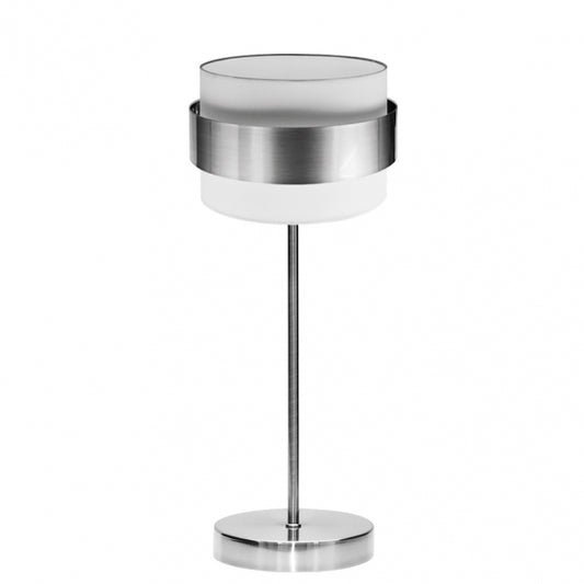 Sobremesa Bremen Cromo/blanco-plata 1xe14 39x16x16 Cm