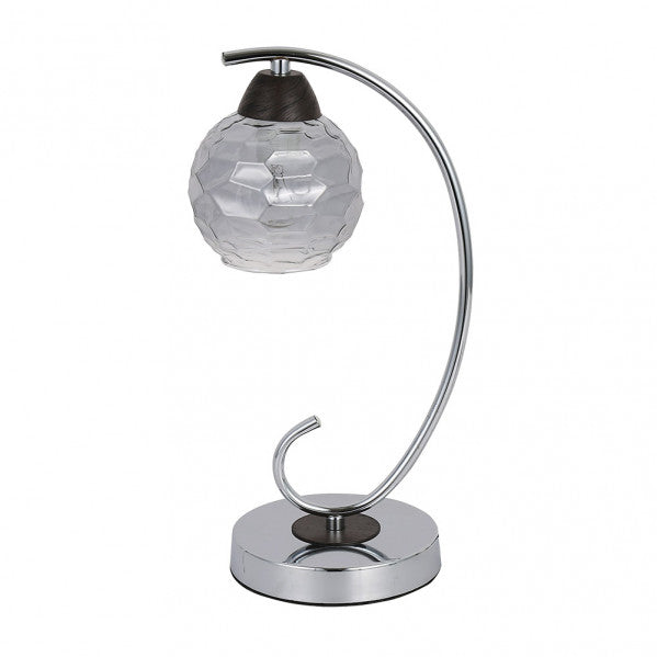 Sobremesa Etna 1xe14 Cromo/wengue 35x14x19 Cm