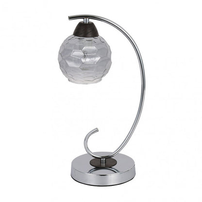 Sobremesa Etna 1xe14 Cromo/wengue 35x14x19 Cm