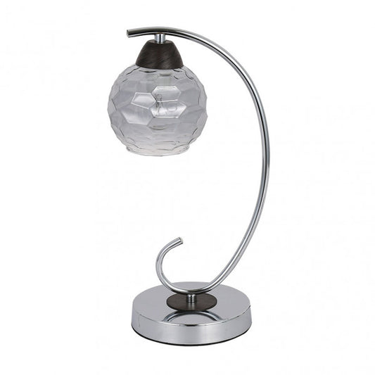 Sobremesa Etna 1xe14 Cromo/wengue 35x14x19 Cm