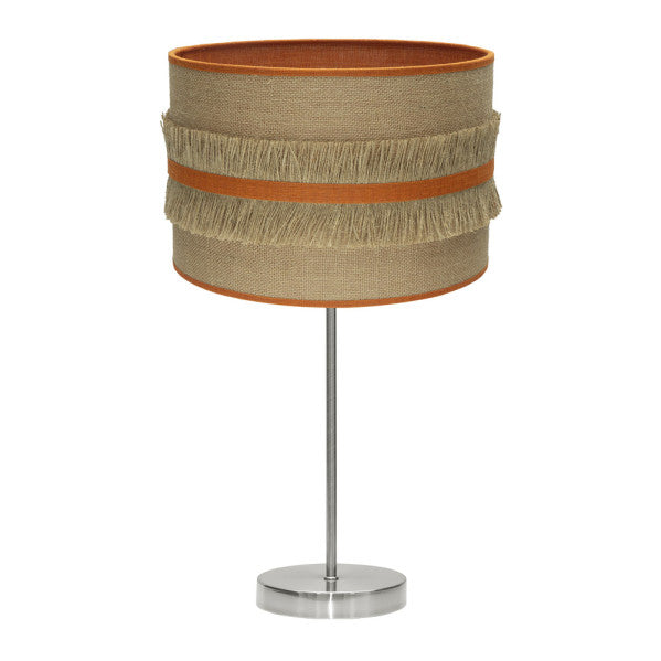 Sobremesa Grand Natalia 1xe27 Niquel/saco-naranja 62x30x30 Cm